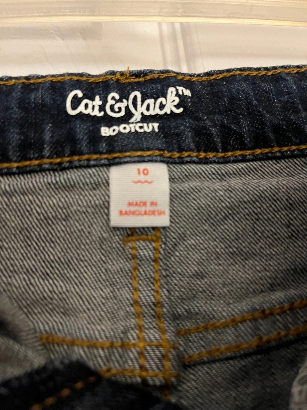 CAT&JACK Boys Dark Blue Bootcut Jeans Size 10